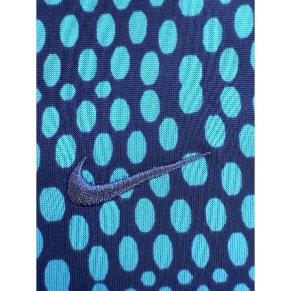 Nike Hooded Pullover Women Small Therma Fit Pockets Athleisure Hoodie Blue Dots - Picture 7 of 12